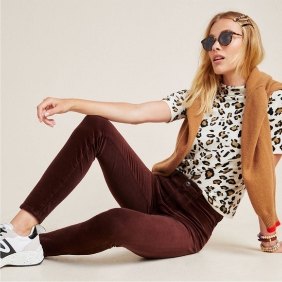 Anthropologie Pilcro High-Rise Skinny Corduroy Jeans in Brown - Picture 1 of 6
